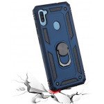 Wholesale Samsung Galaxy A11 Tech Armor Ring Grip Case with Metal Plate (Navy Blue)